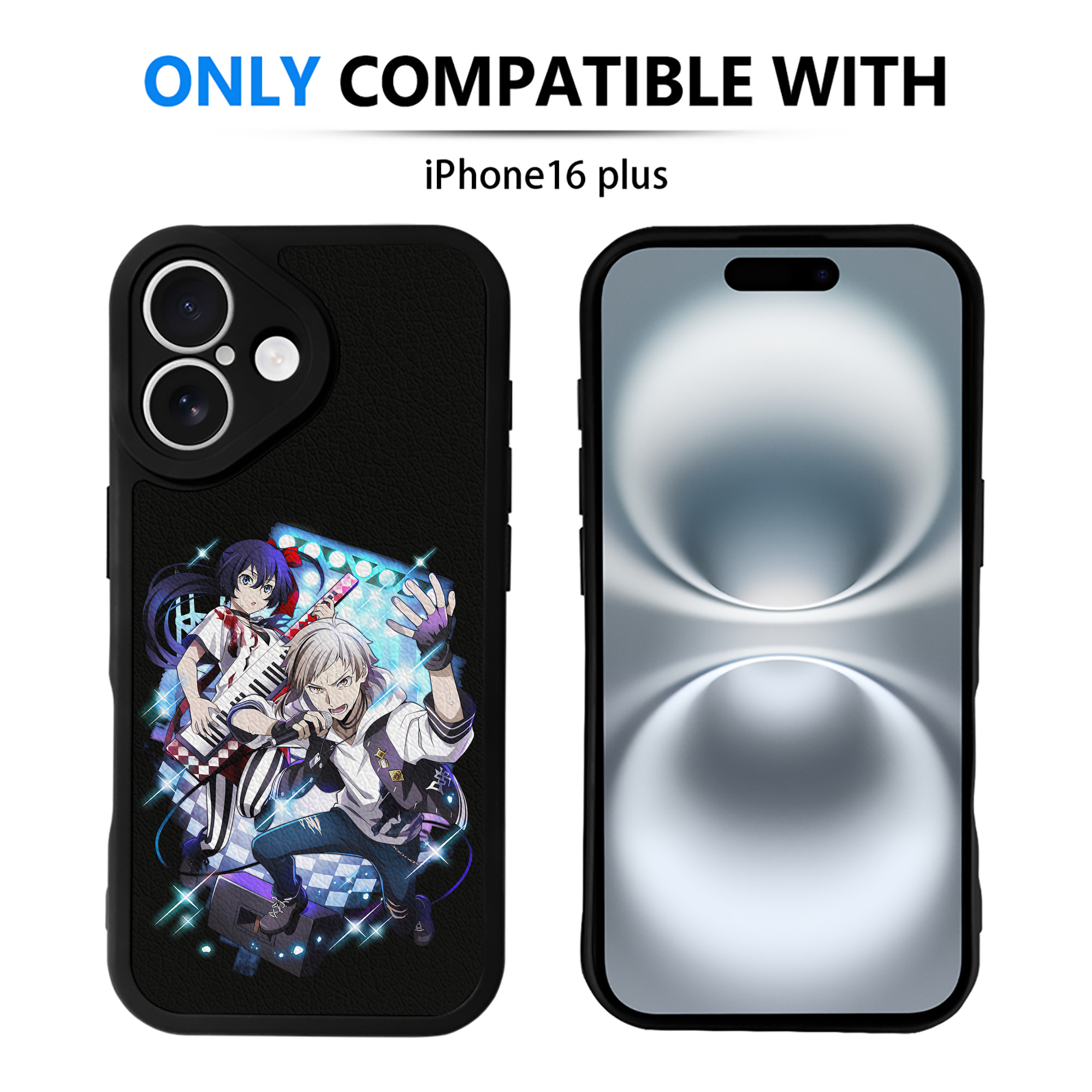 （画像用） 文豪ストレイドッグス Bungo Stray Dogs 【iPhone 16シリーズ対応】シリコンスマホケース（レザー調） 材質：シリコン
